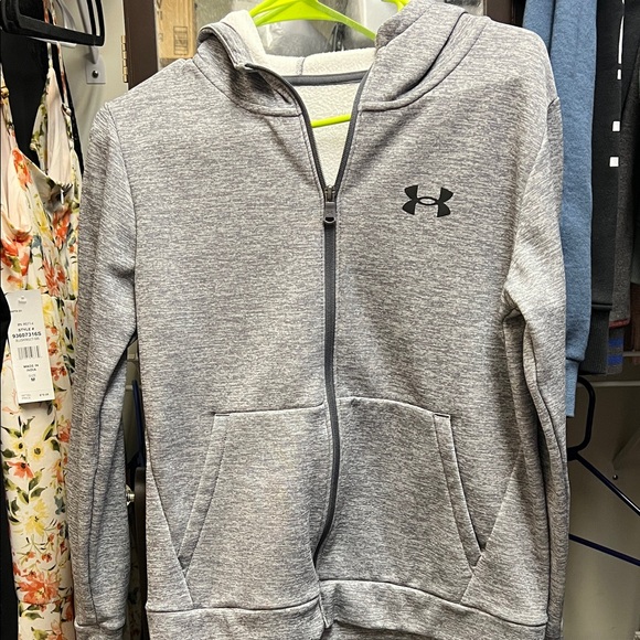 Under Armour Other - Under Armour Kids Heather Gray Full-Zip Jacket